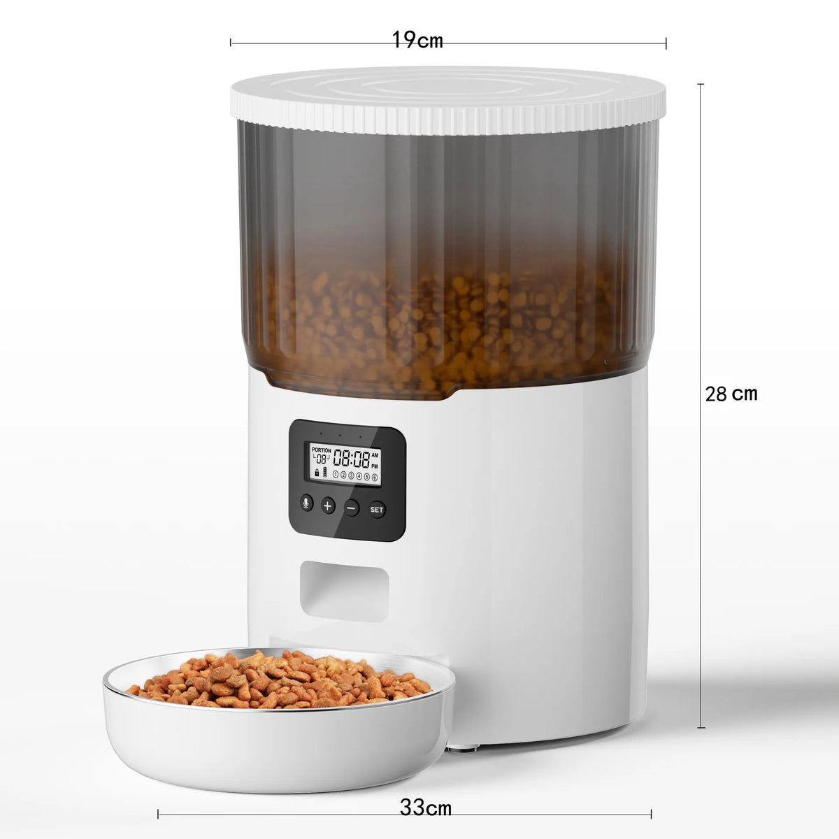 Smart Automatic Pet Feeder for Cats & Dogs — 4L, WiFi App Control, USB Powered