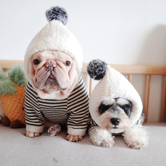 Cute Cartoon Hoodie in Lamb Wool