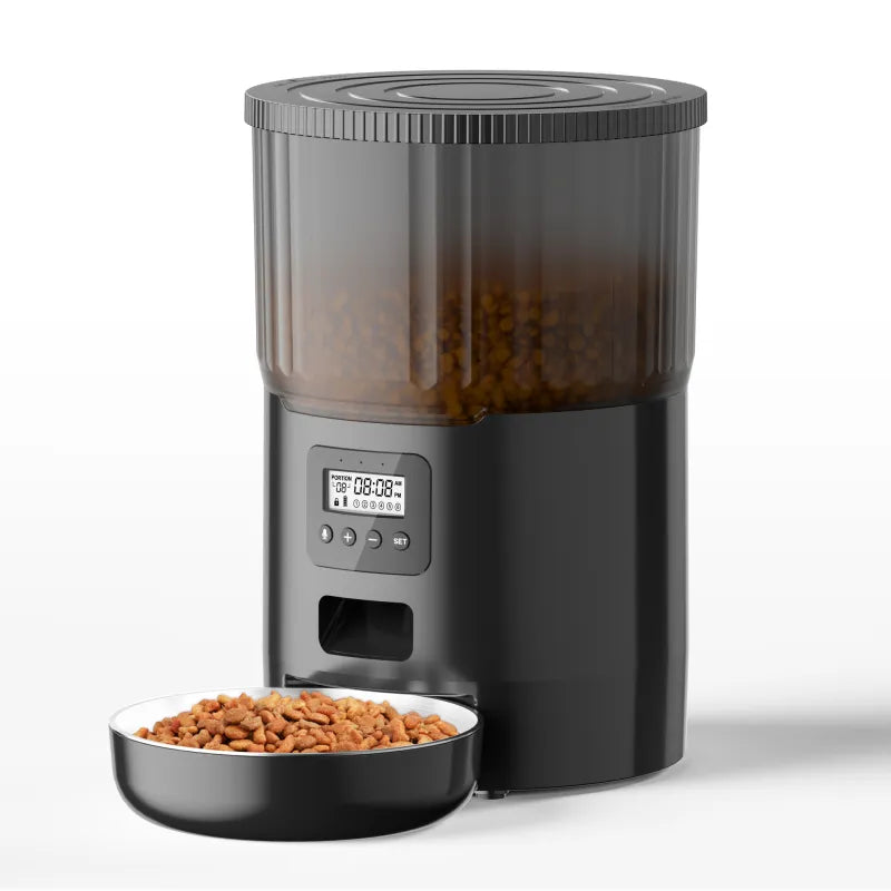 Smart Automatic Pet Feeder for Cats & Dogs — 4L, WiFi App Control, USB Powered
