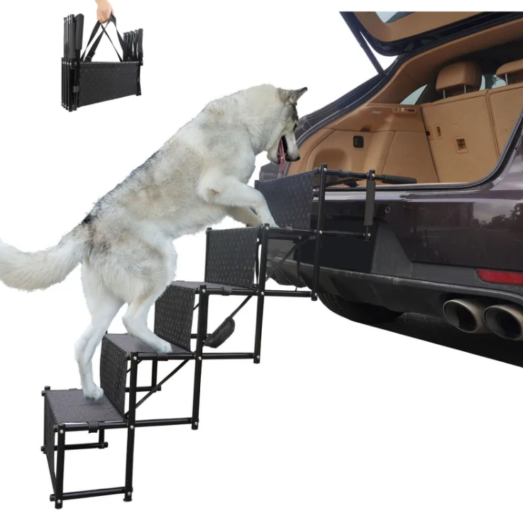 Foldable Pet Dog Car Ramp — Non-Slip Climbing Ladder for SUVs, Trucks & Cars, All Sizes