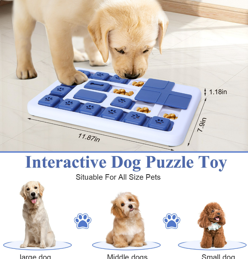 Interactive Slow Feeder Puzzle Toy for Dogs — Mental Stimulation & Treat Dispensing