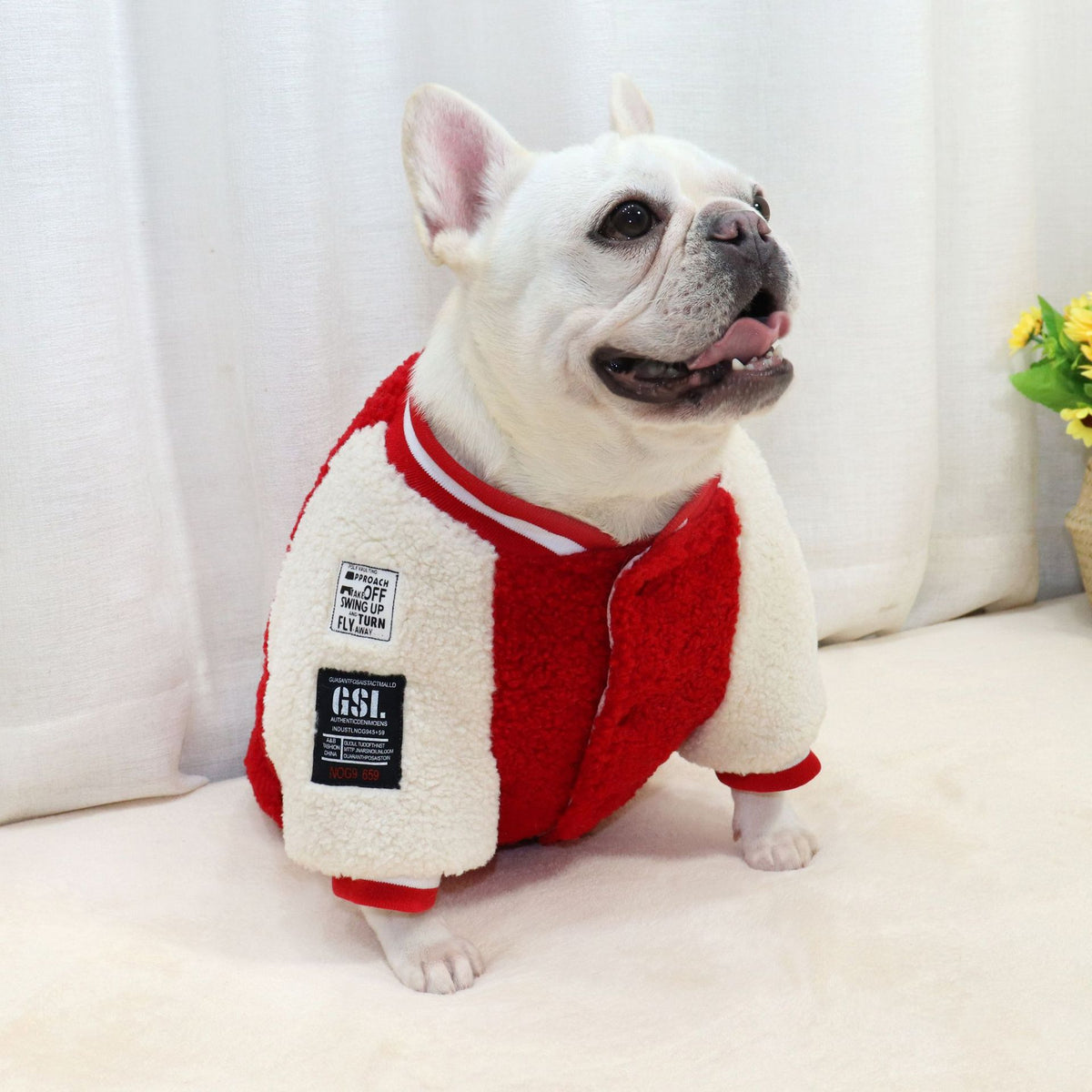 Quilted Padded Lamb Fur Dog Jacket — Warm Winter Coat for Small & Medium Dogs, S–2XL
