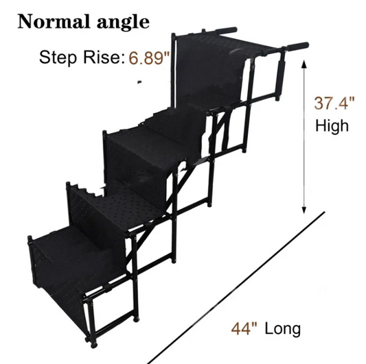 Foldable Pet Dog Car Ramp — Non-Slip Climbing Ladder for SUVs, Trucks & Cars, All Sizes