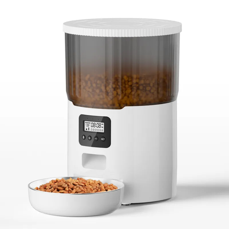 Smart Automatic Pet Feeder for Cats & Dogs — 4L, WiFi App Control, USB Powered