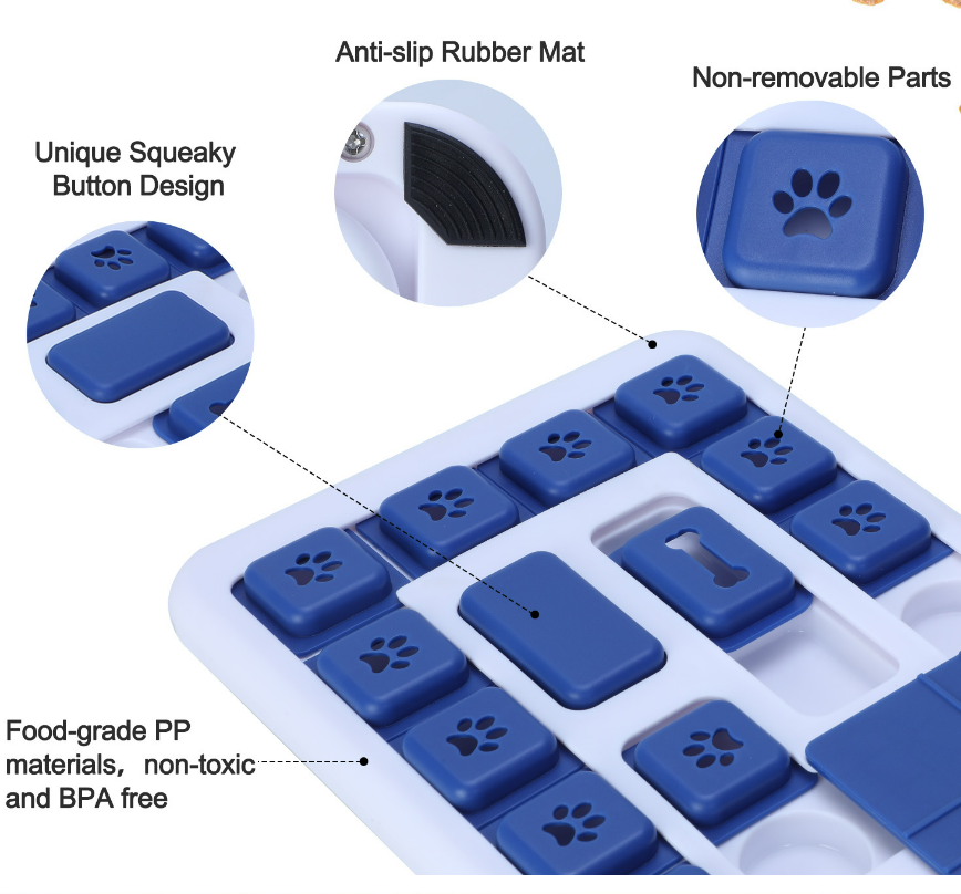 Interactive Slow Feeder Puzzle Toy for Dogs — Mental Stimulation & Treat Dispensing