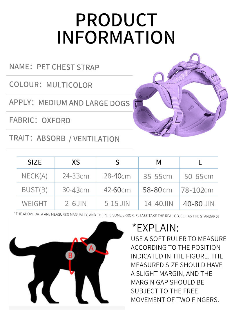 Tactical Dog Harness with Waterproof Anti-Bite Collar